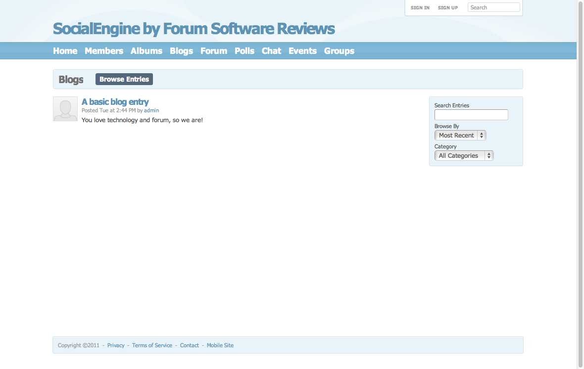 SocialEngine - Blogs